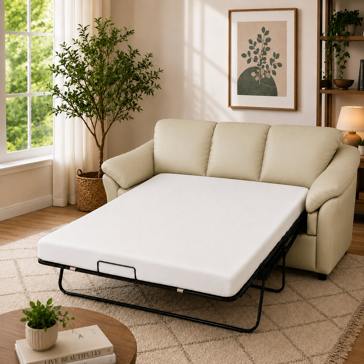 Lyons Leather Sofa Sleeper