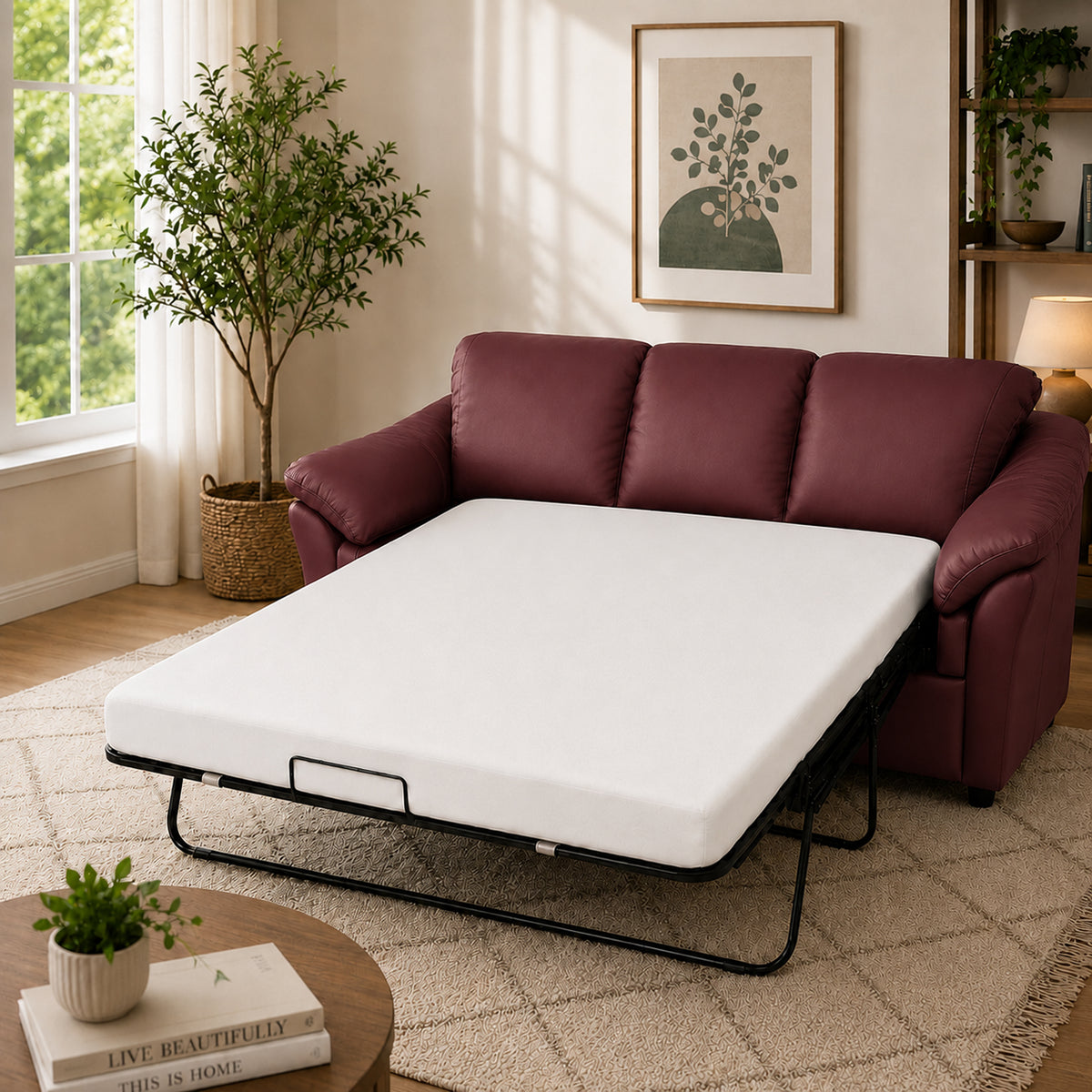 Lyons Leather Sofa Sleeper