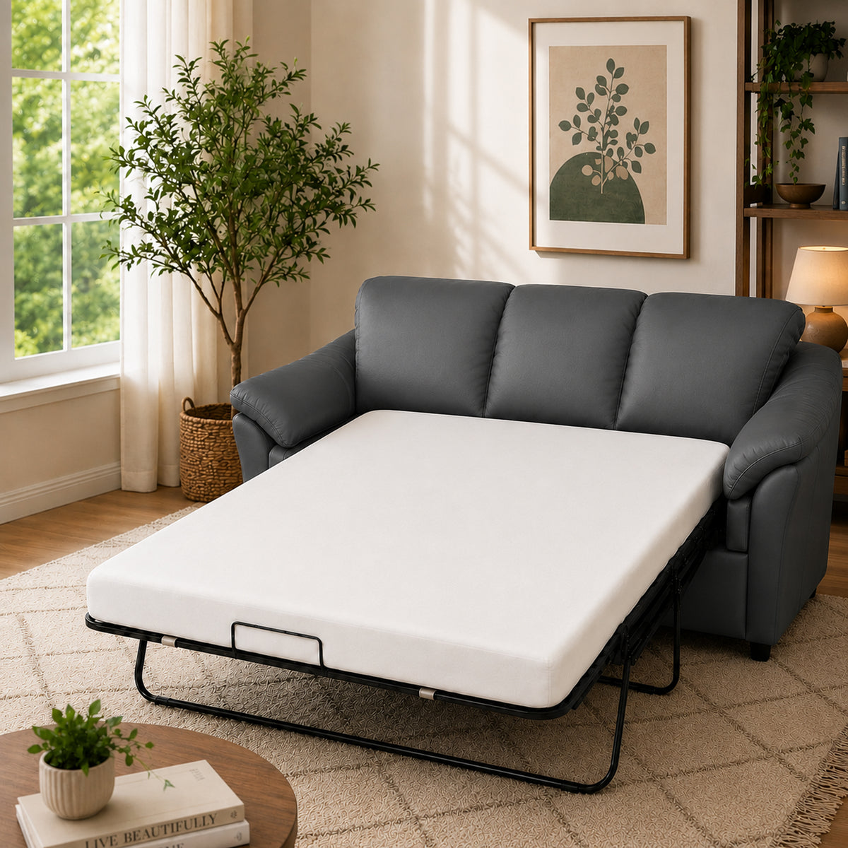 Lyons Leather Sofa Sleeper