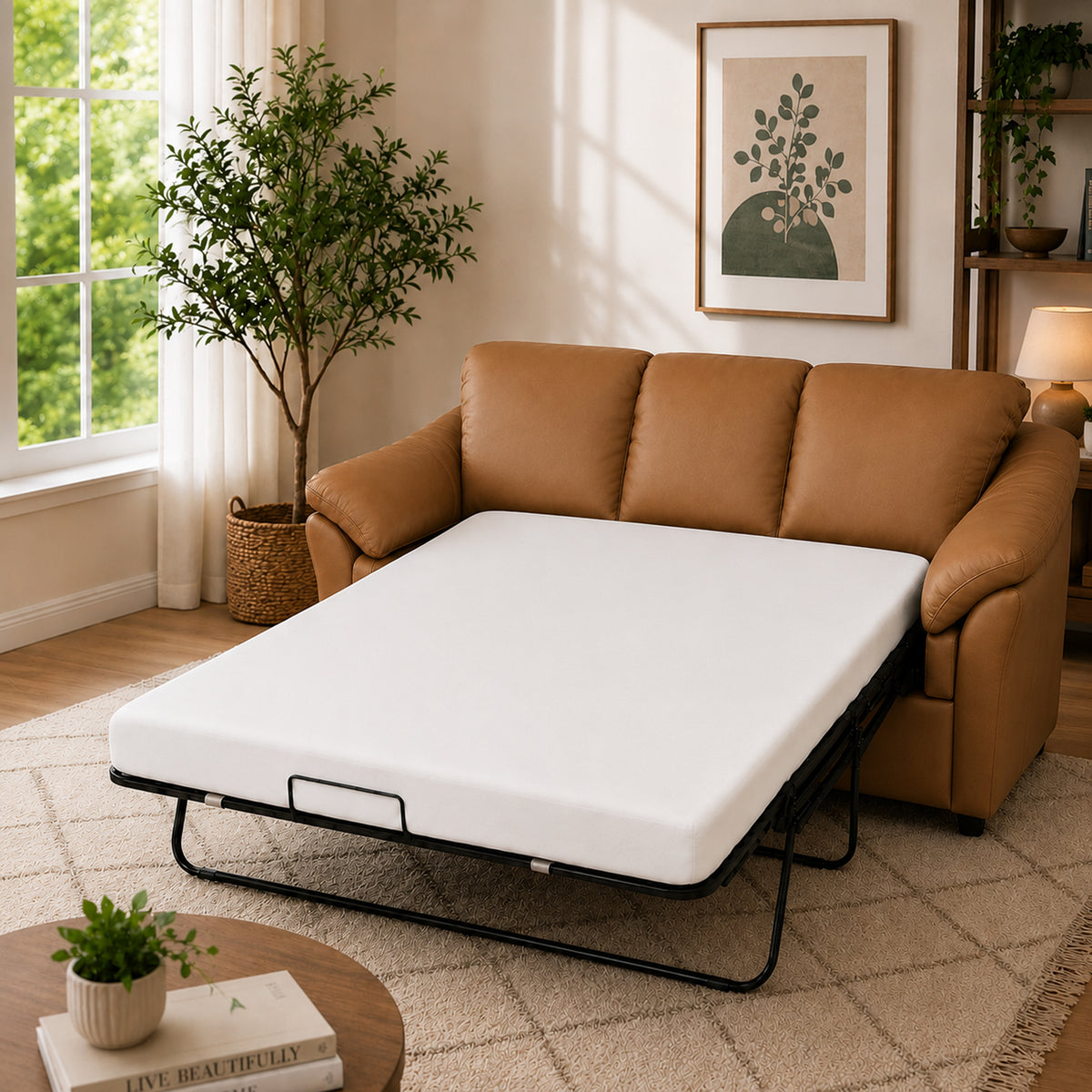 Lyons Leather Sofa Sleeper