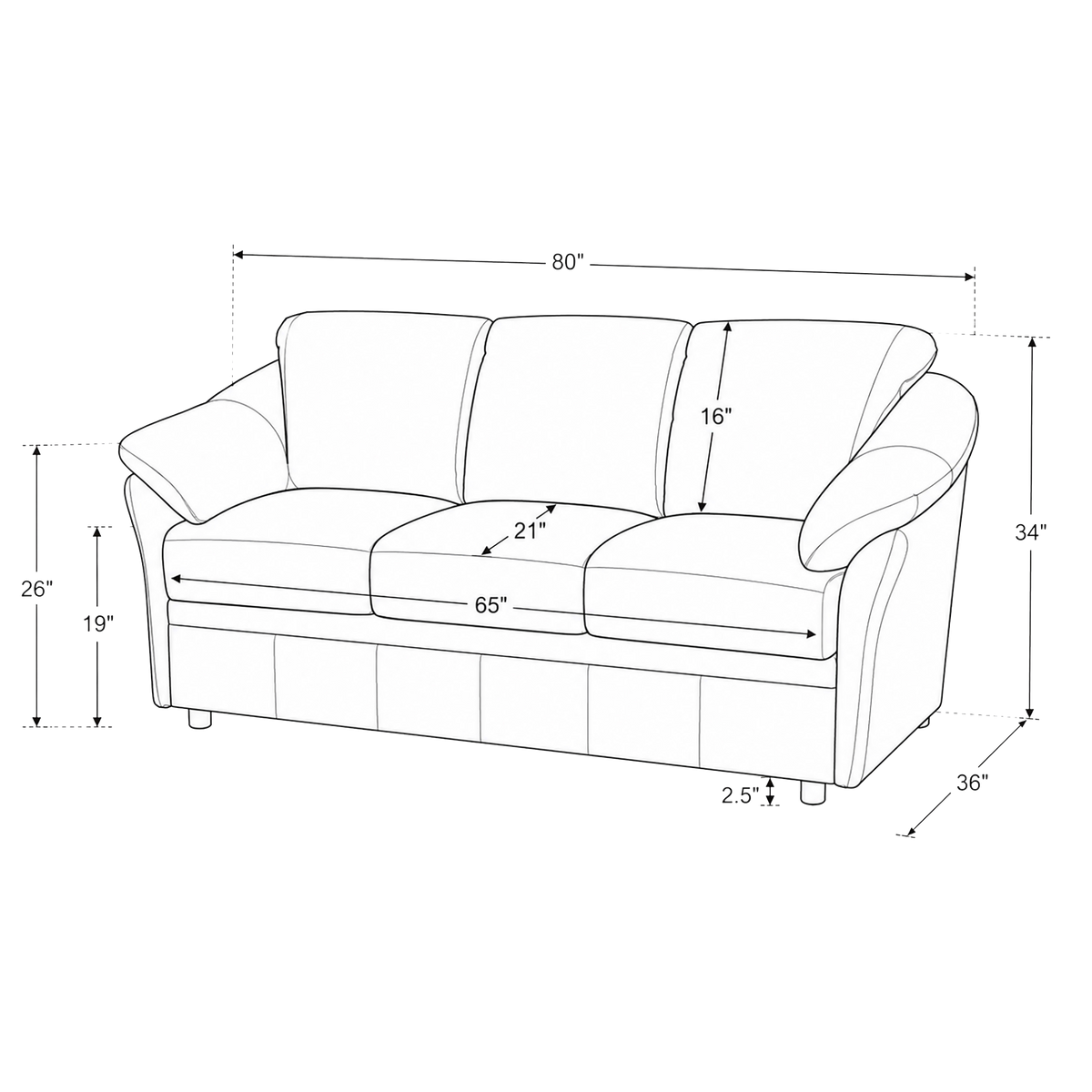 Lyons Leather Sofa Sleeper