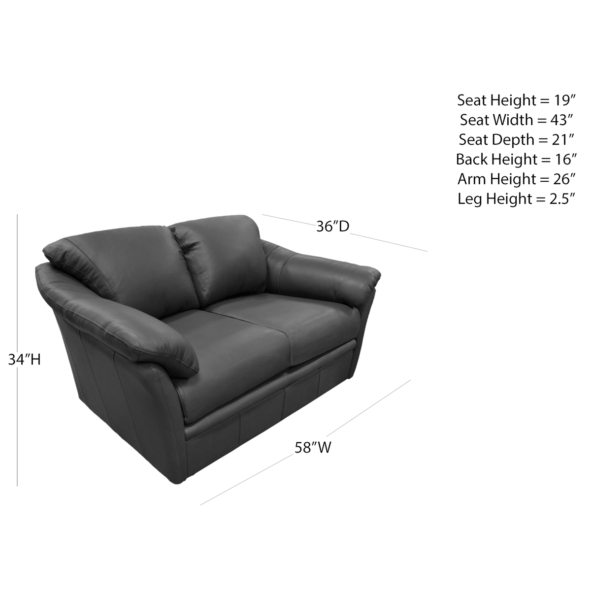 Lyons Leather Sofa & Loveseat Set