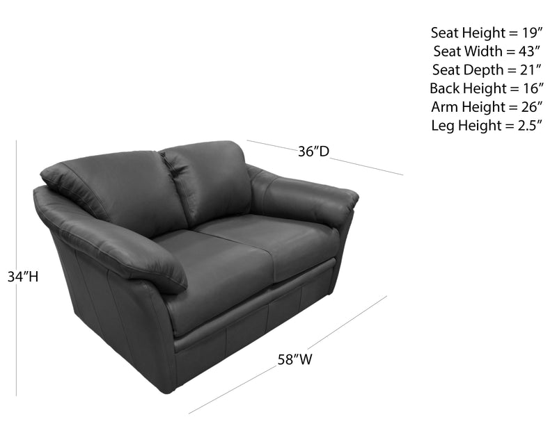 Benson Leather Loveseat