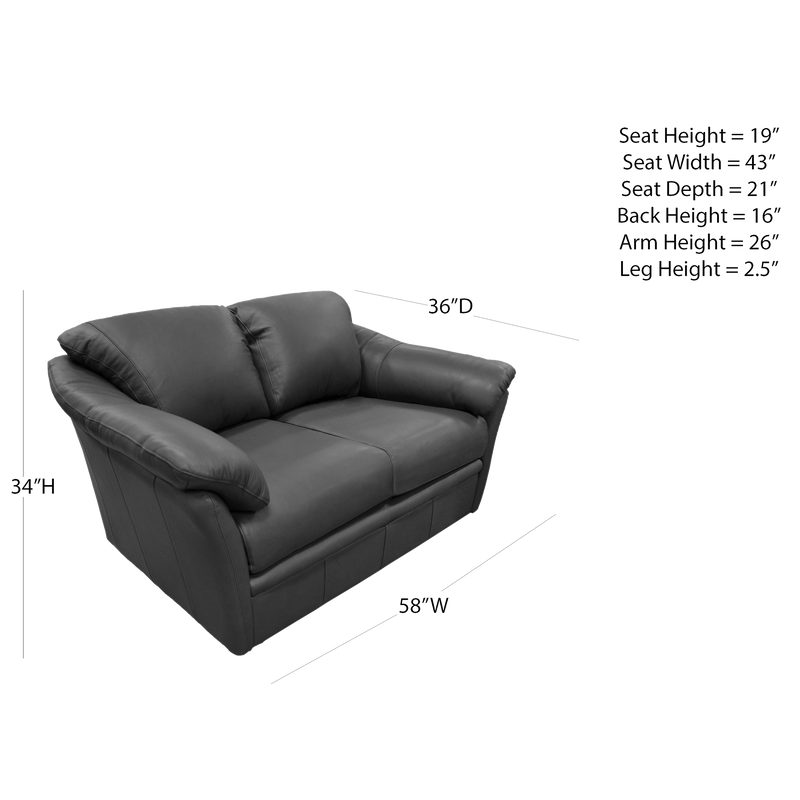 Lyons Leather Sofa, Loveseat & Chair Set