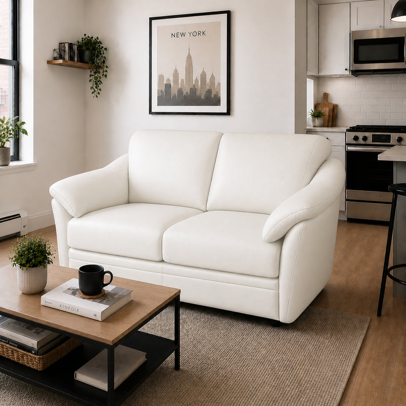 Lyons Leather Loveseat - Coja