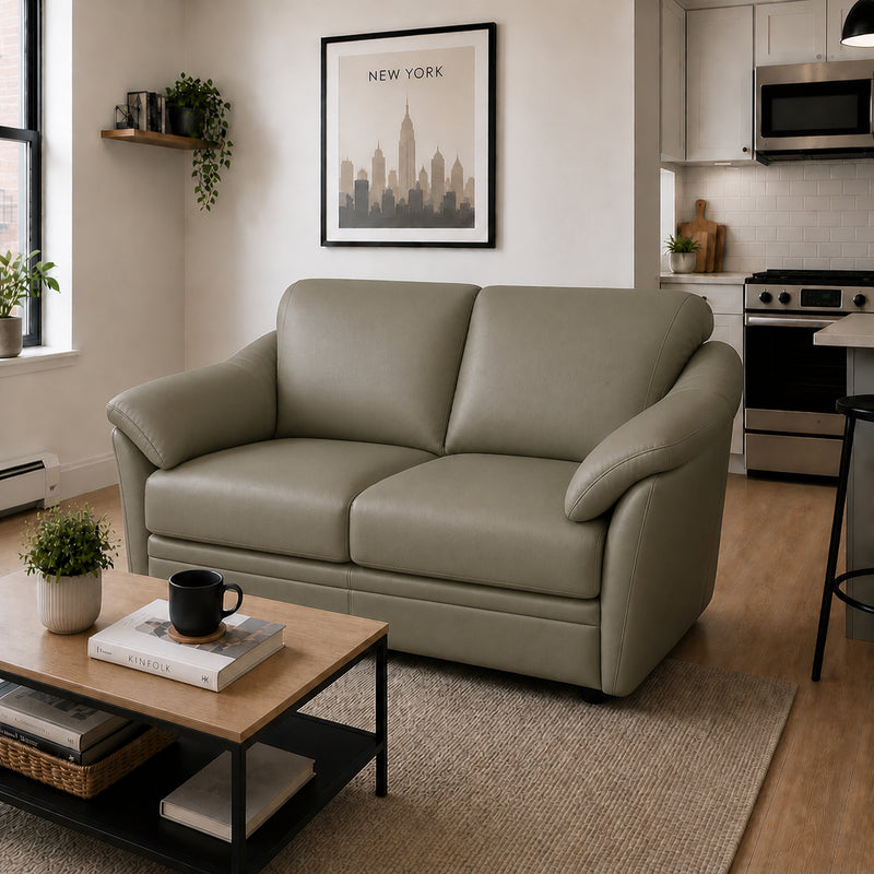Lyons Leather Loveseat - Coja