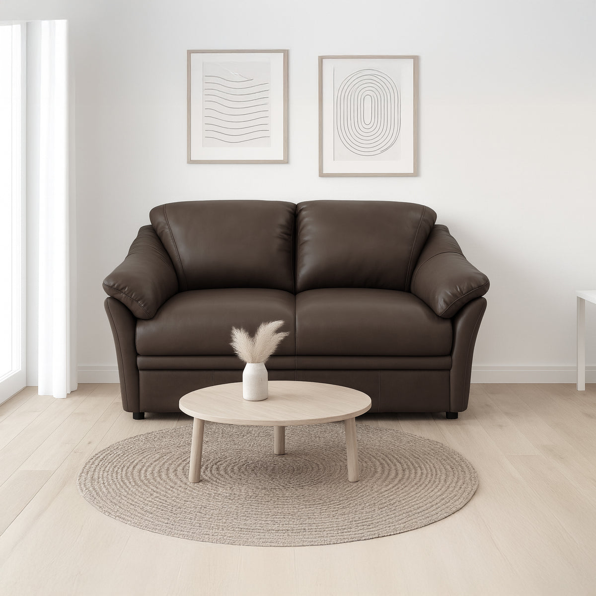 Benson Leather Loveseat