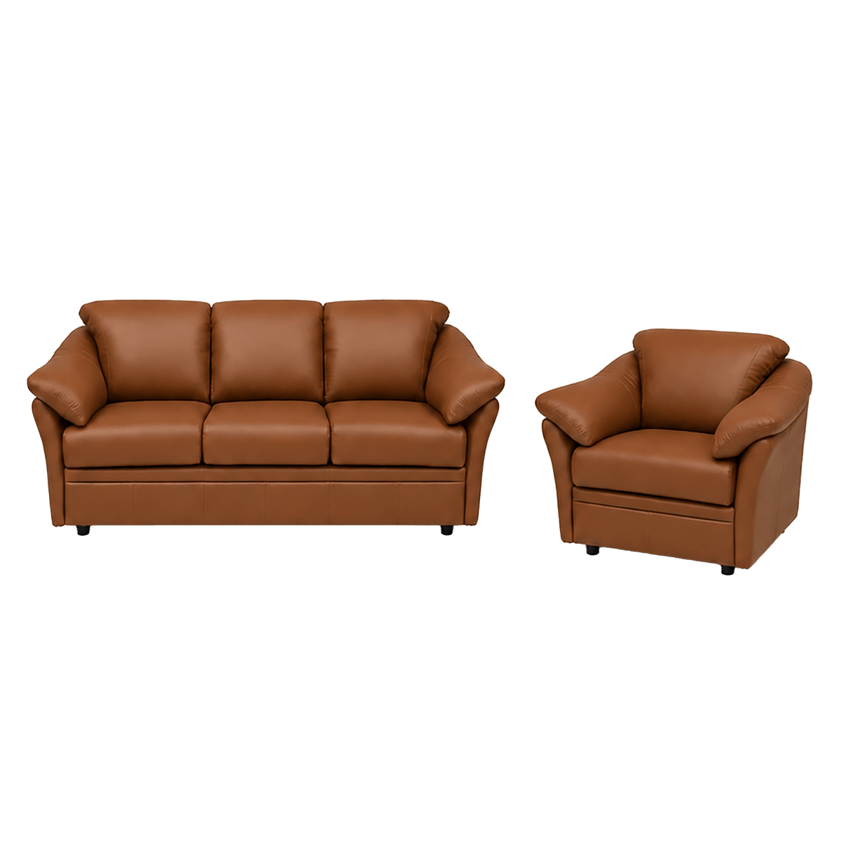 Lyons Leather Sofa & Chair Set - Coja
