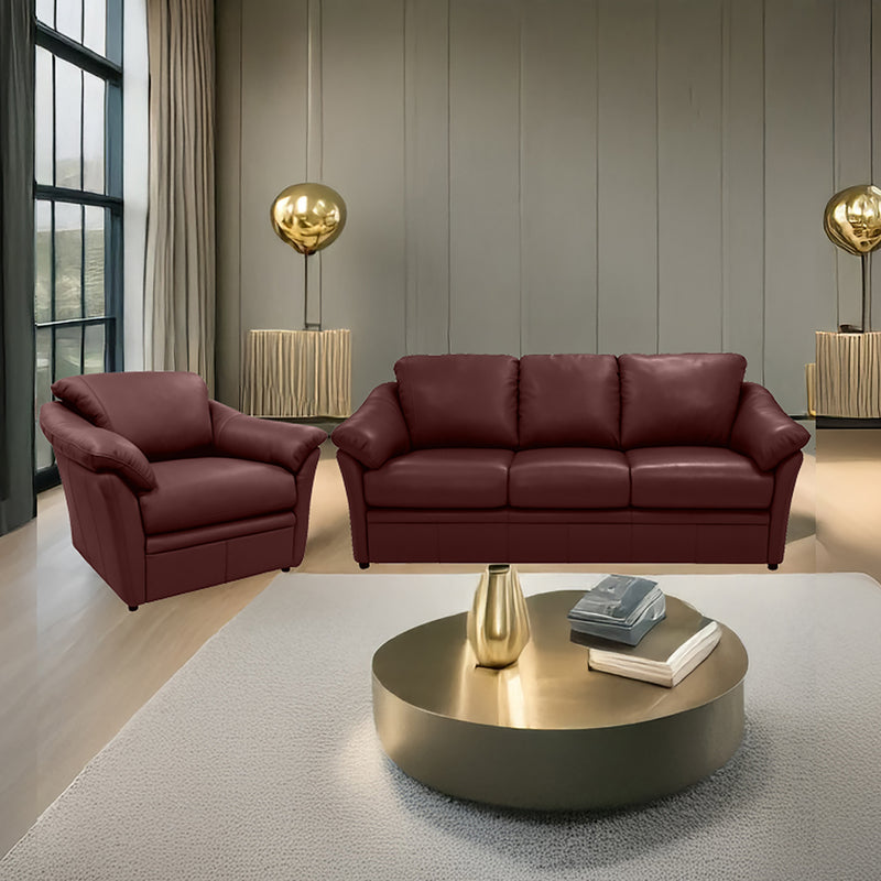 Lyons Leather Sofa & Chair Set