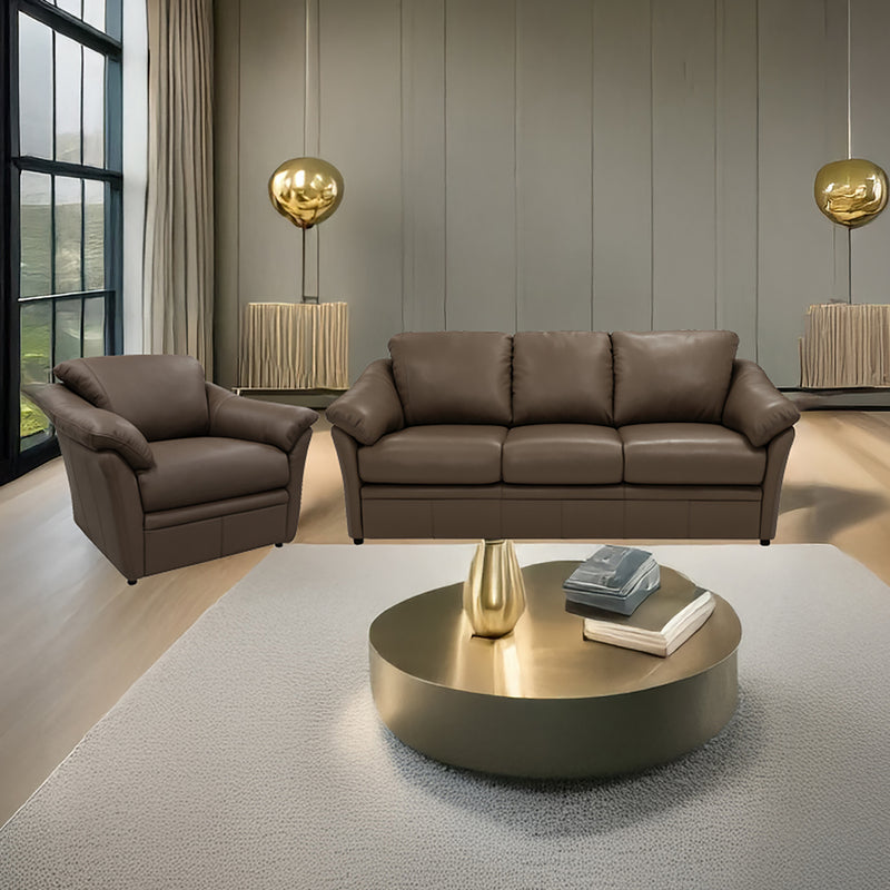 Lyons Leather Sofa & Chair Set