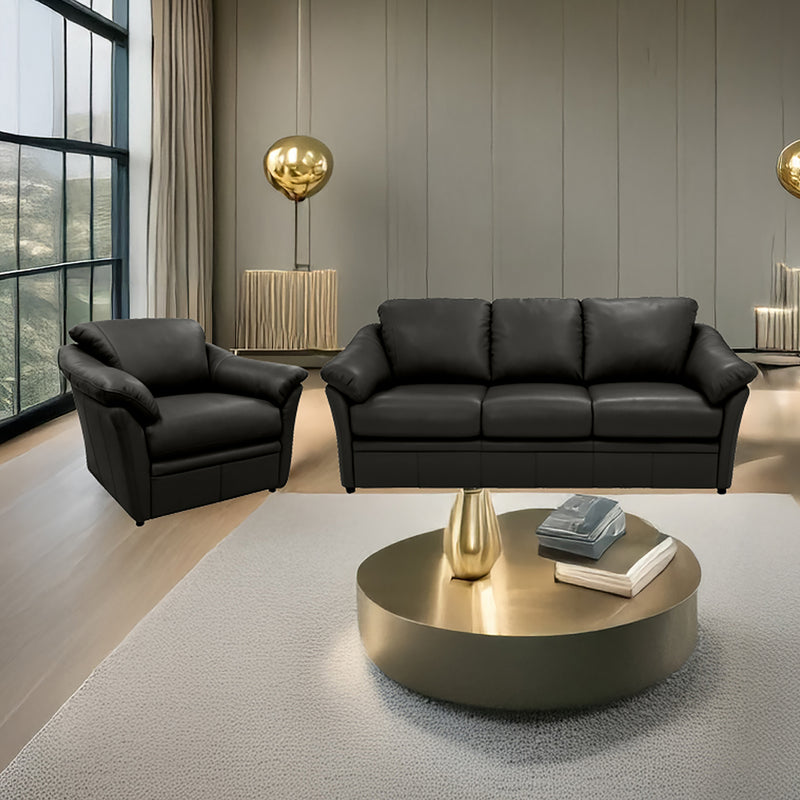 Lyons Leather Sofa & Chair Set