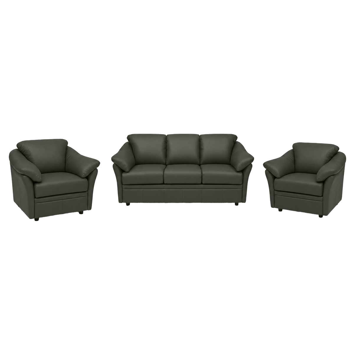 Lyons Leather Sofa & Two Chair Set - Coja