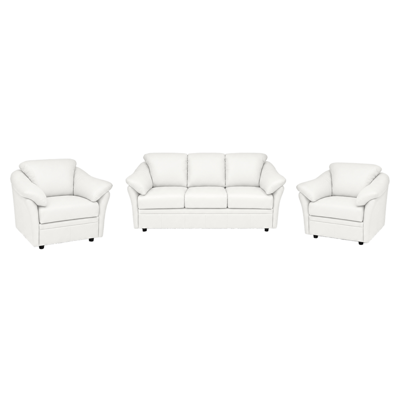 Lyons Leather Sofa & Two Chair Set - Coja