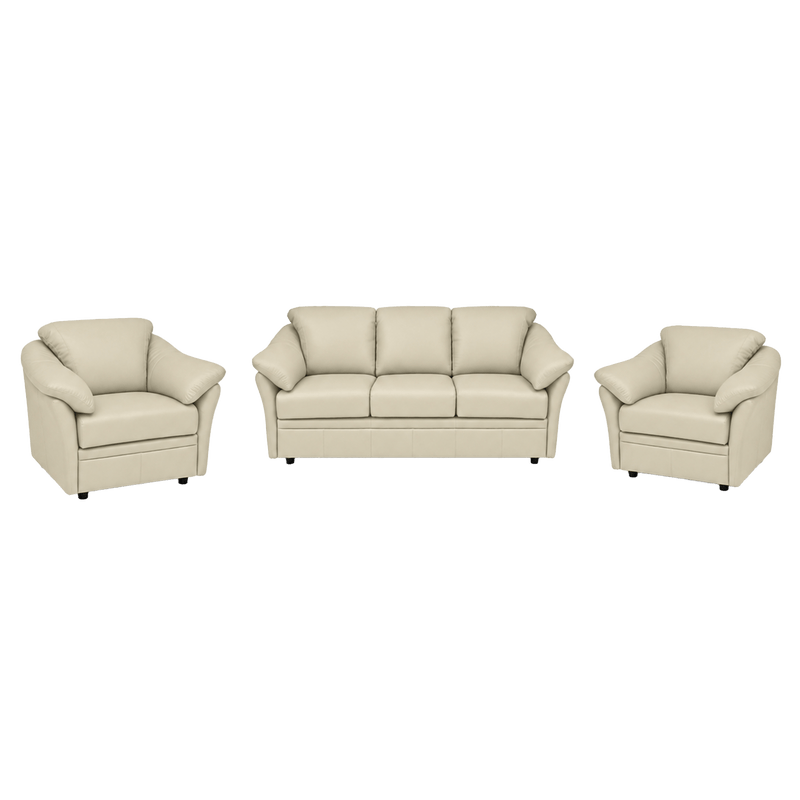 Lyons Leather Sofa & Two Chair Set - Coja