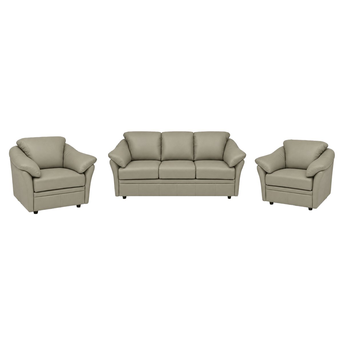 Lyons Leather Sofa & Two Chair Set - Coja