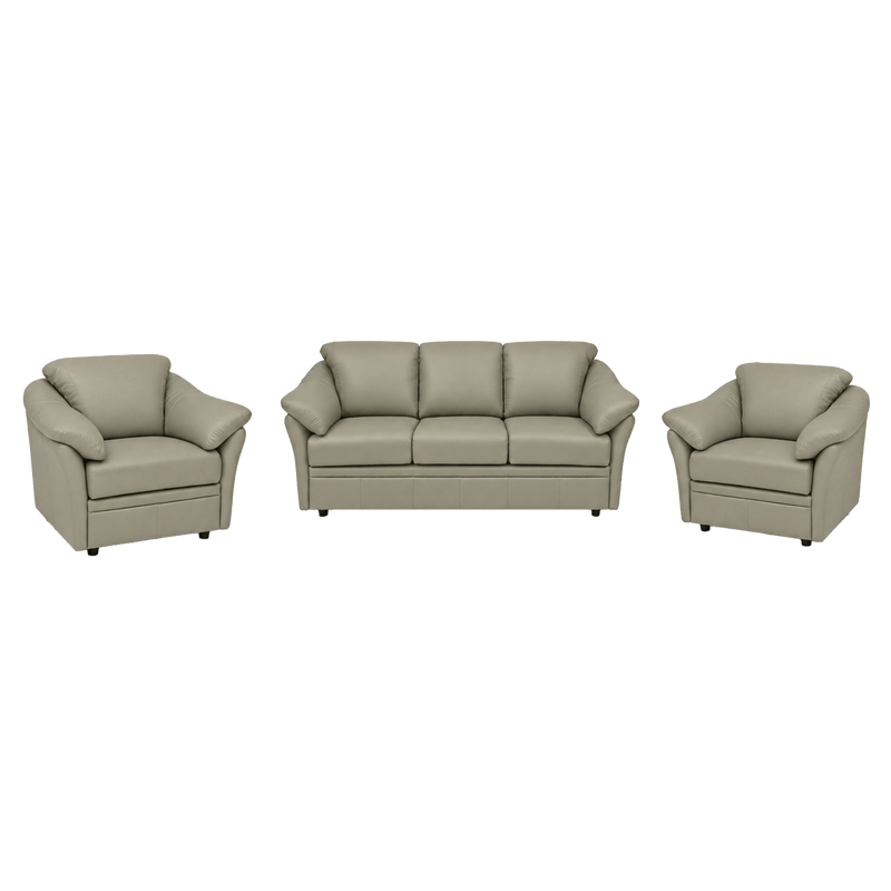 Lyons Leather Sofa & Two Chair Set - Coja
