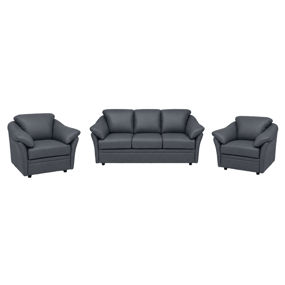 Lyons Leather Sofa & Two Chair Set - Coja