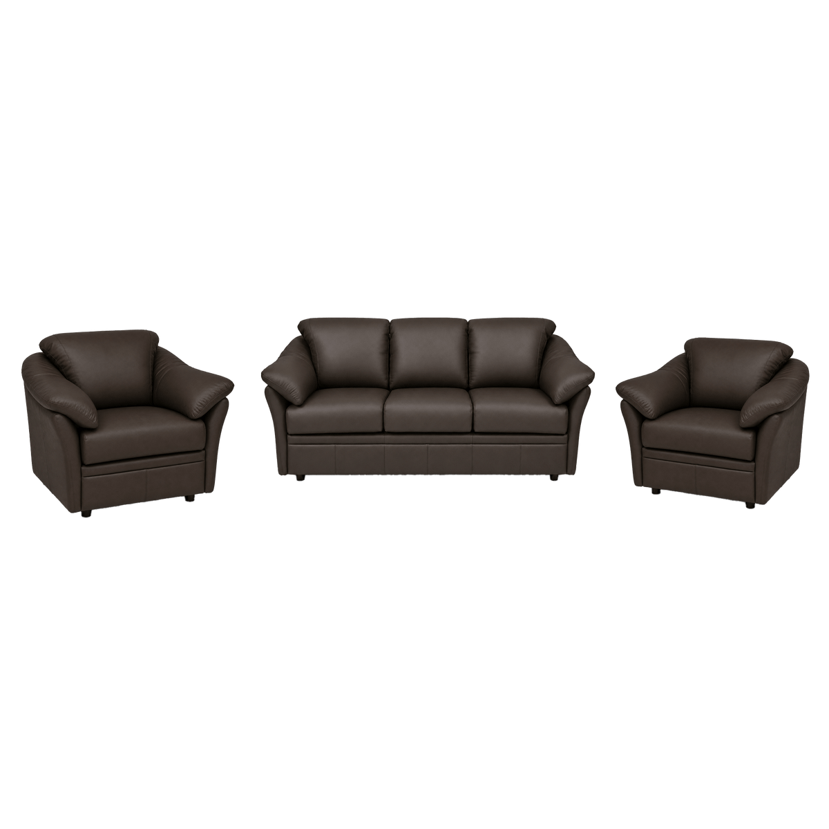 Lyons Leather Sofa & Two Chair Set - Coja