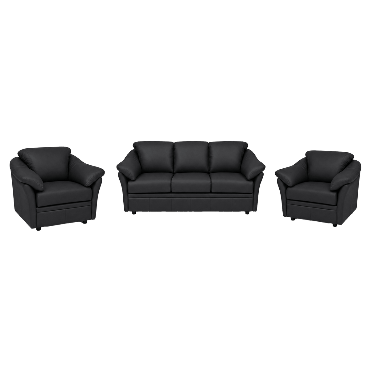 Lyons Leather Sofa & Two Chair Set - Coja