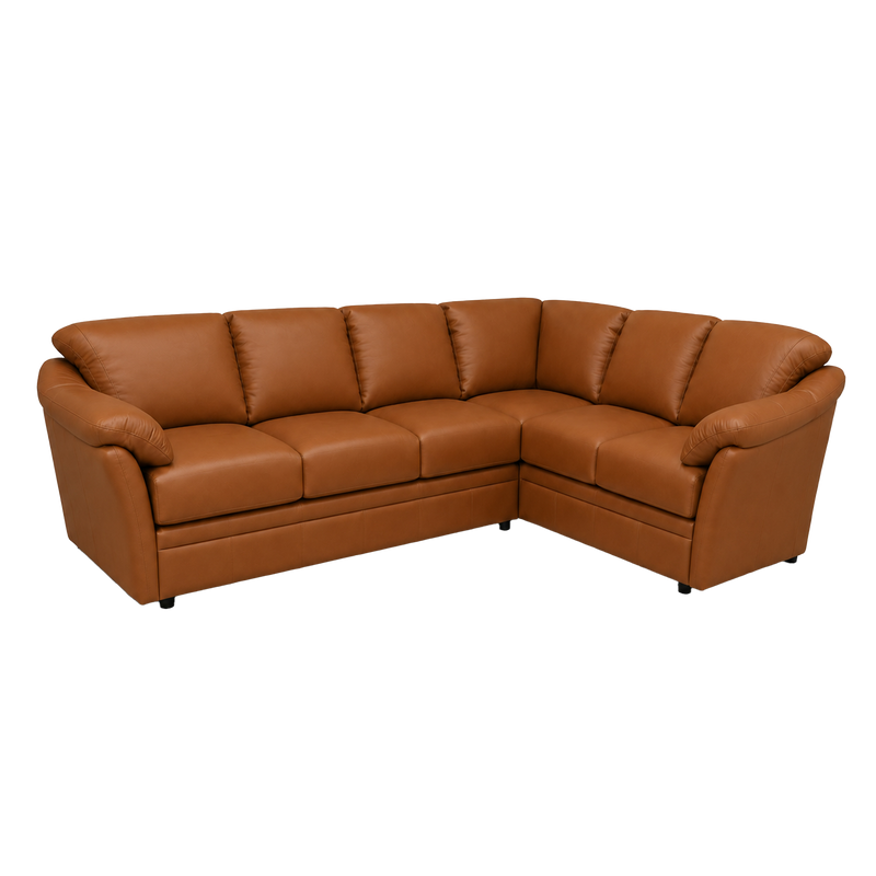 Lyons Leather Sectional Left Facing