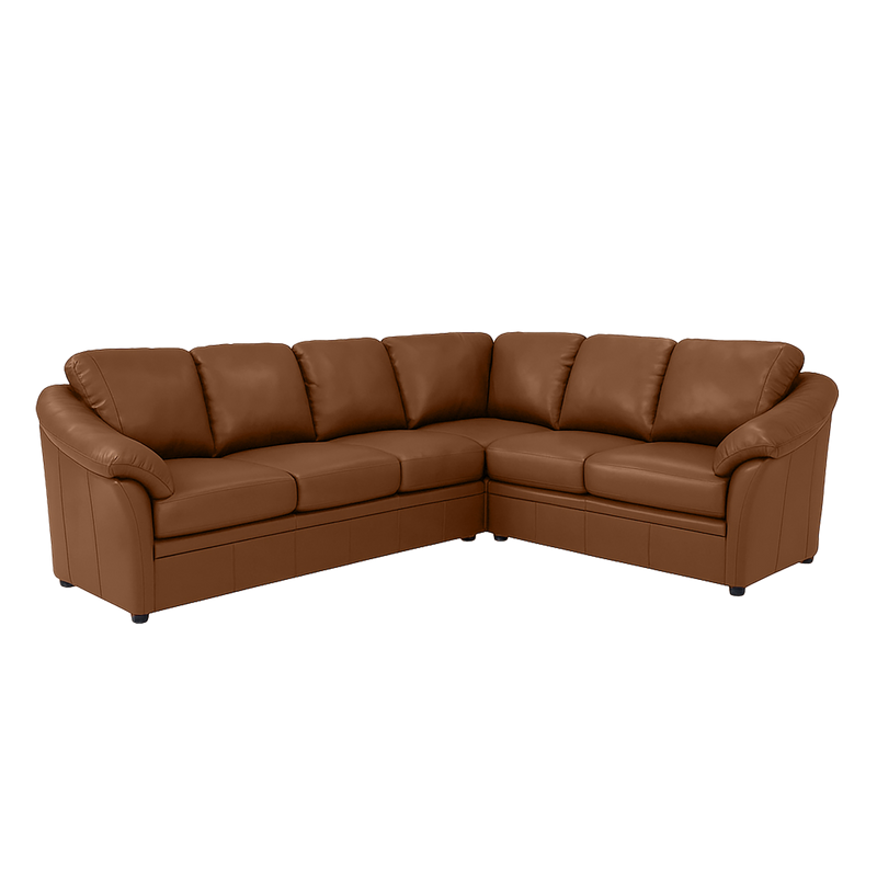 Lyons Leather Sectional Left Facing