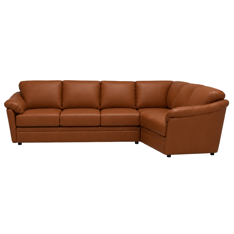 Lyons Leather Sectional Left Facing