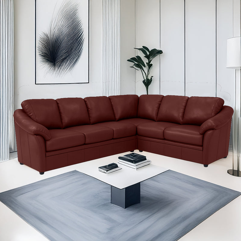 Lyons Leather Sectional Left Facing