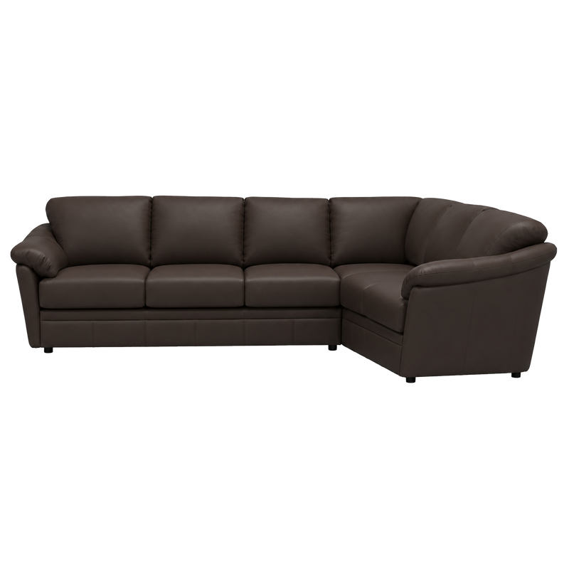 Lyons Leather Sectional Left Facing