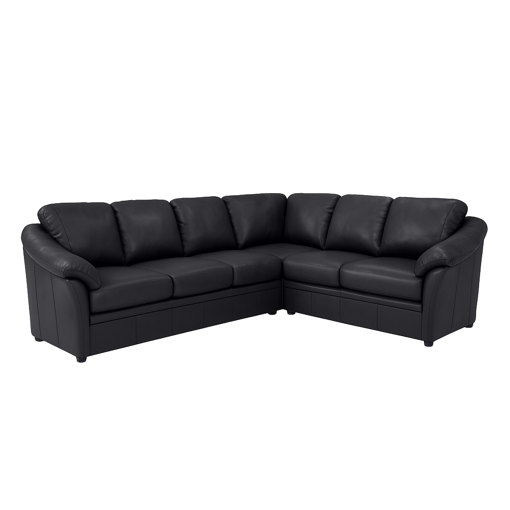 Lyons Leather Sectional Left Facing