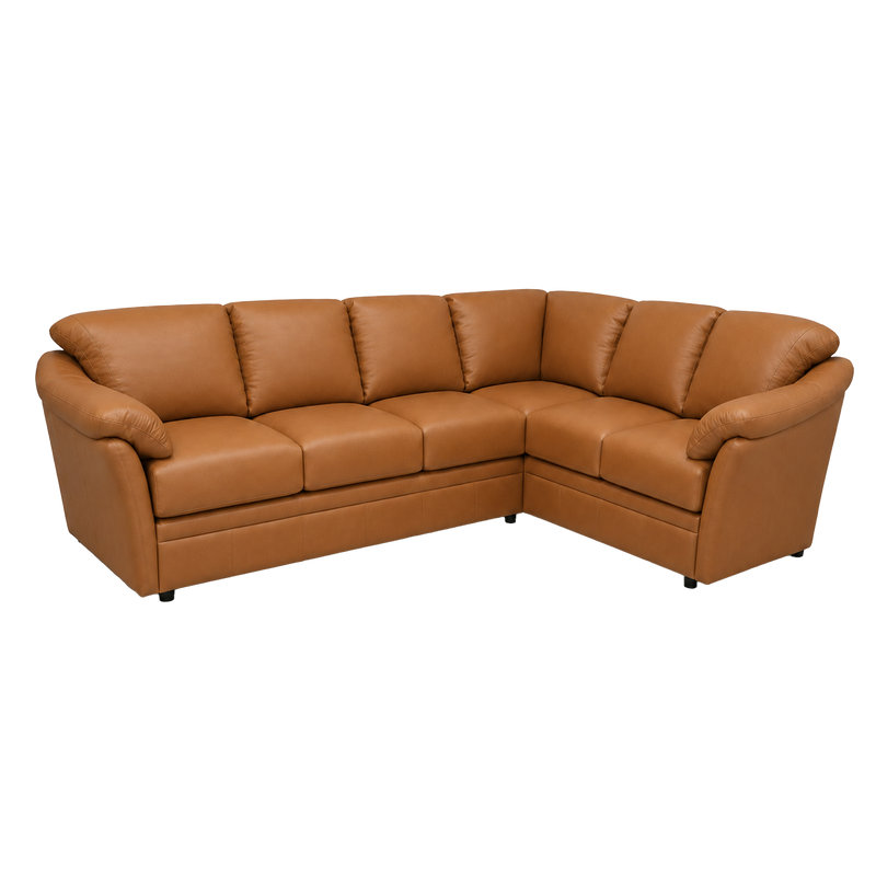 Lyons Leather Sectional Left Facing