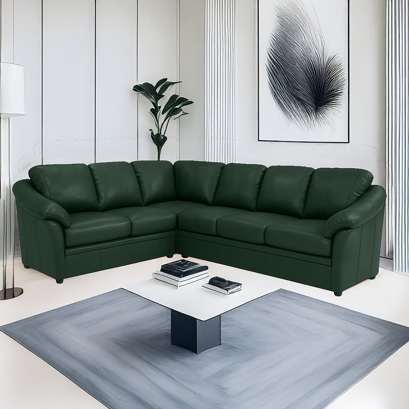 Lyons Leather Sectional Right Facing