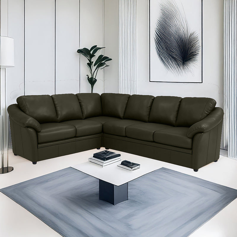 Lyons Leather Sectional Right Facing