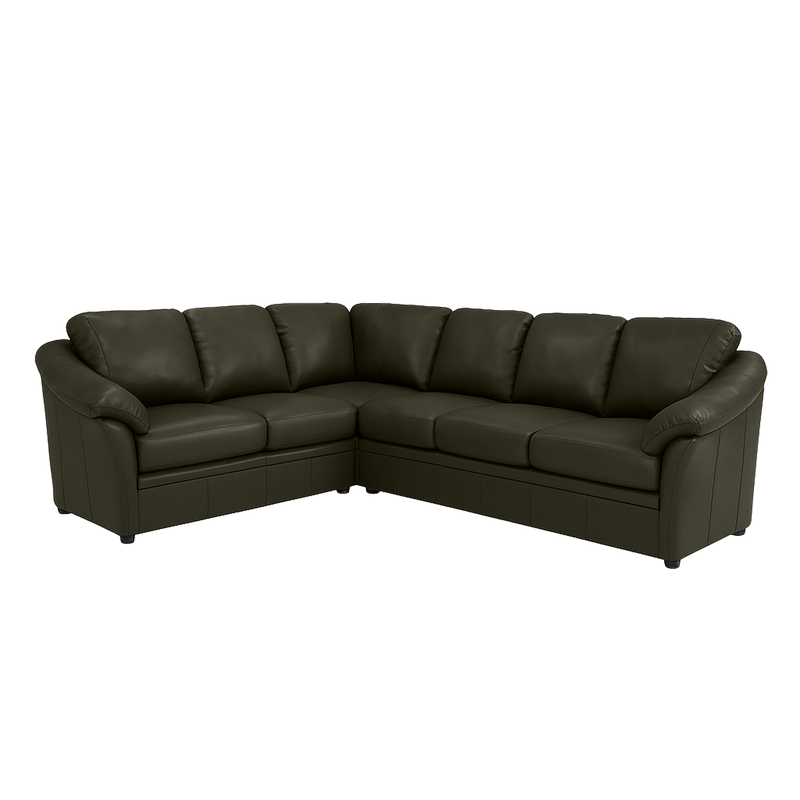 Lyons Leather Sectional Right Facing