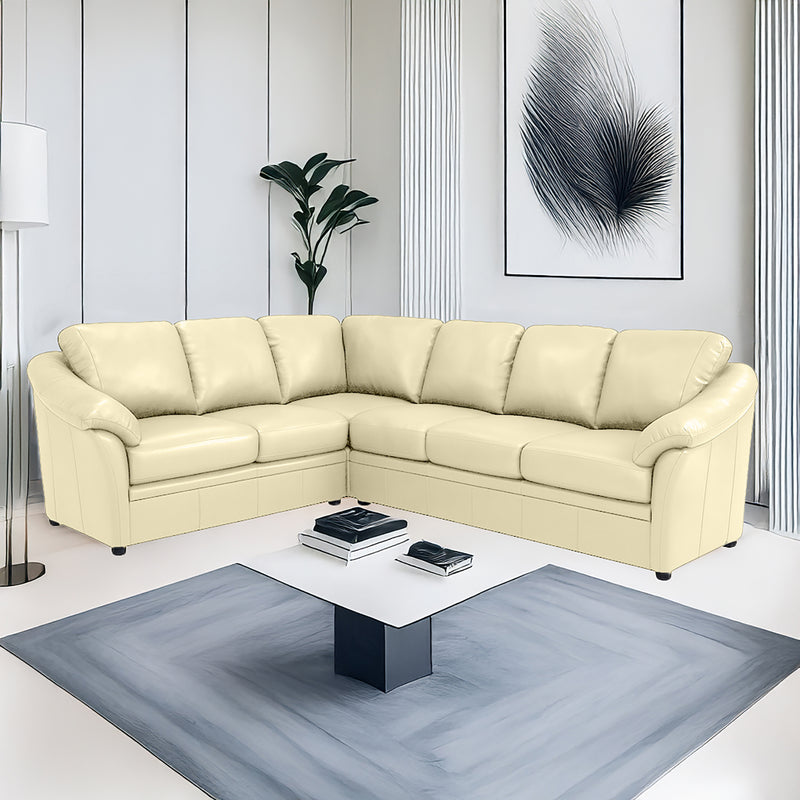 Lyons Leather Sectional Right Facing