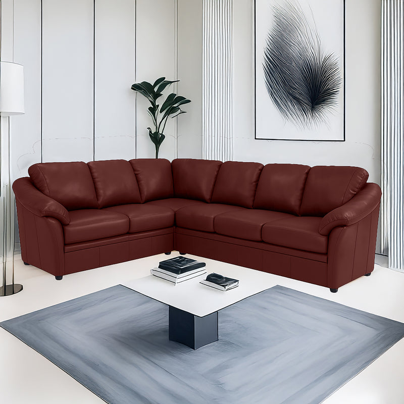 Lyons Leather Sectional Right Facing