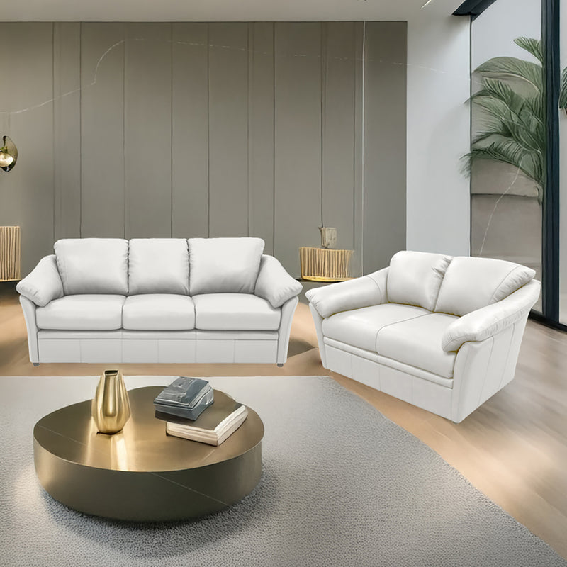 Lyons Leather Sofa & Loveseat Set