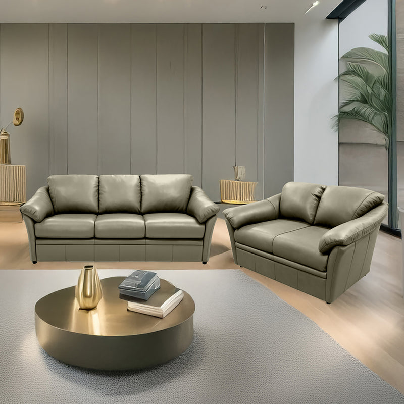 Lyons Leather Sofa & Loveseat Set