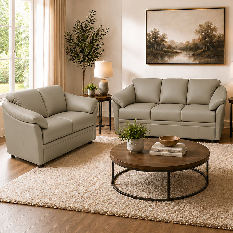 Lyons Leather Sofa & Loveseat Set - Coja