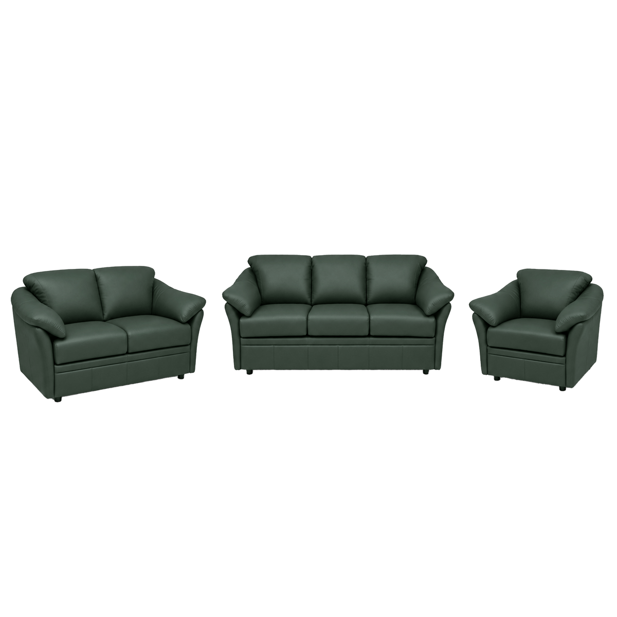 Lyons Leather Sofa, Loveseat & Chair Set - Coja