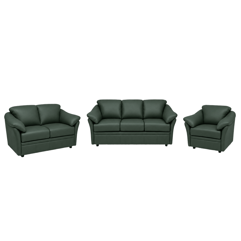 Lyons Leather Sofa, Loveseat & Chair Set - Coja