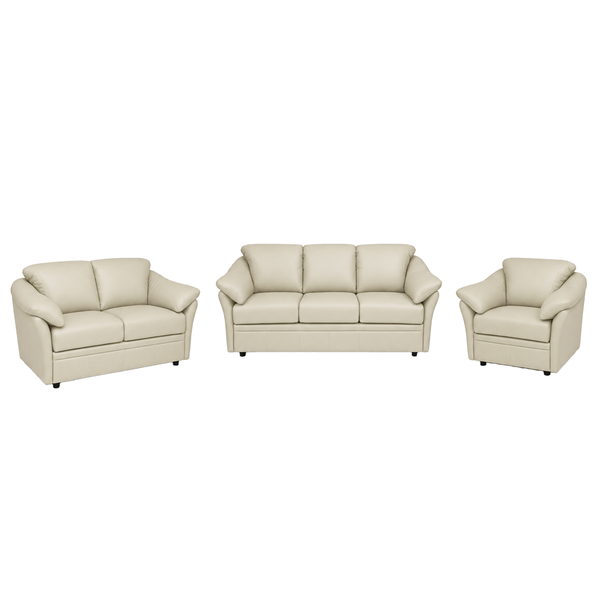 Lyons Leather Sofa, Loveseat & Chair Set - Coja