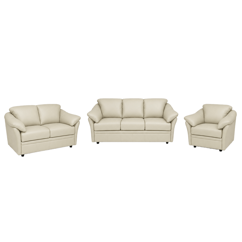 Lyons Leather Sofa, Loveseat & Chair Set - Coja