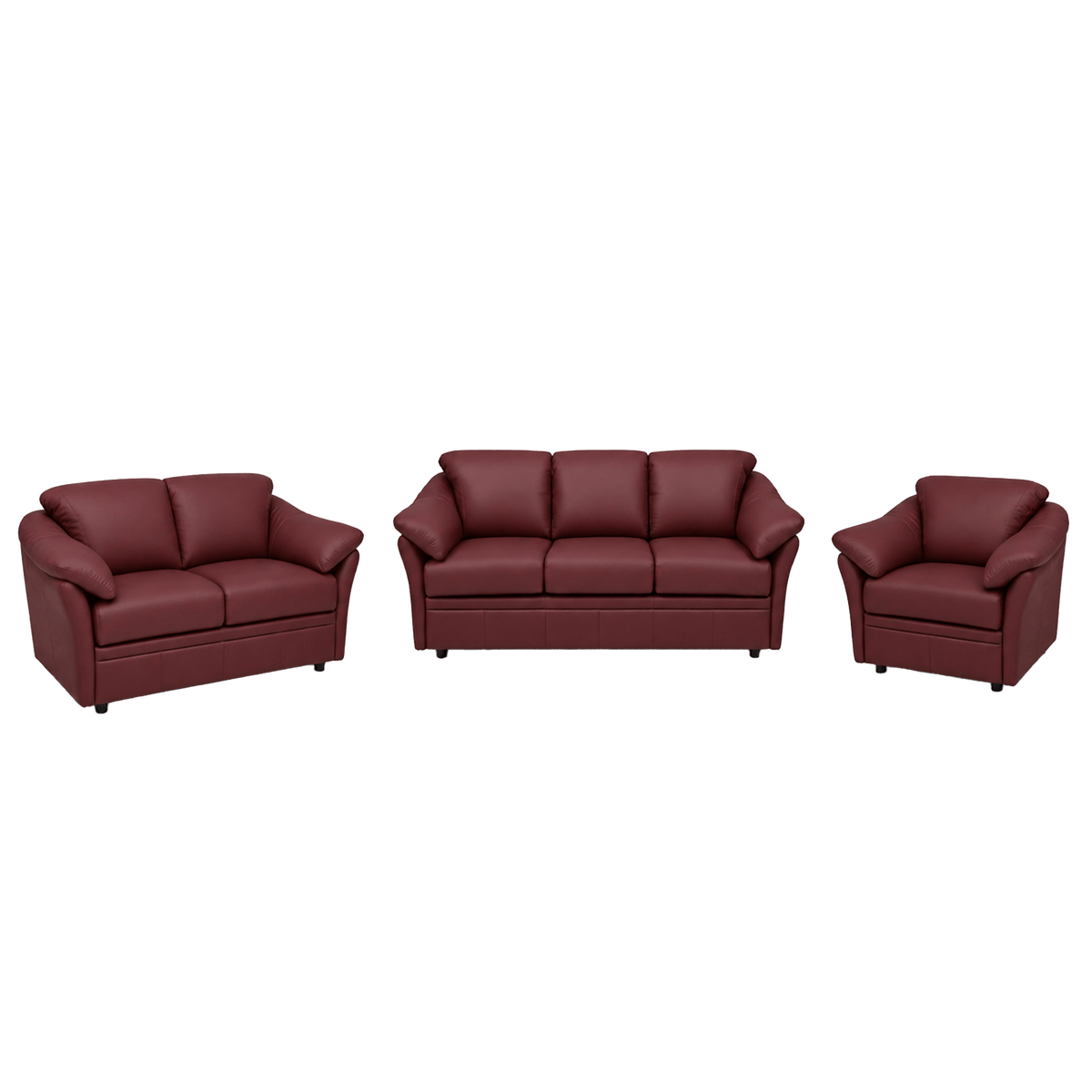 Lyons Leather Sofa, Loveseat & Chair Set - Coja