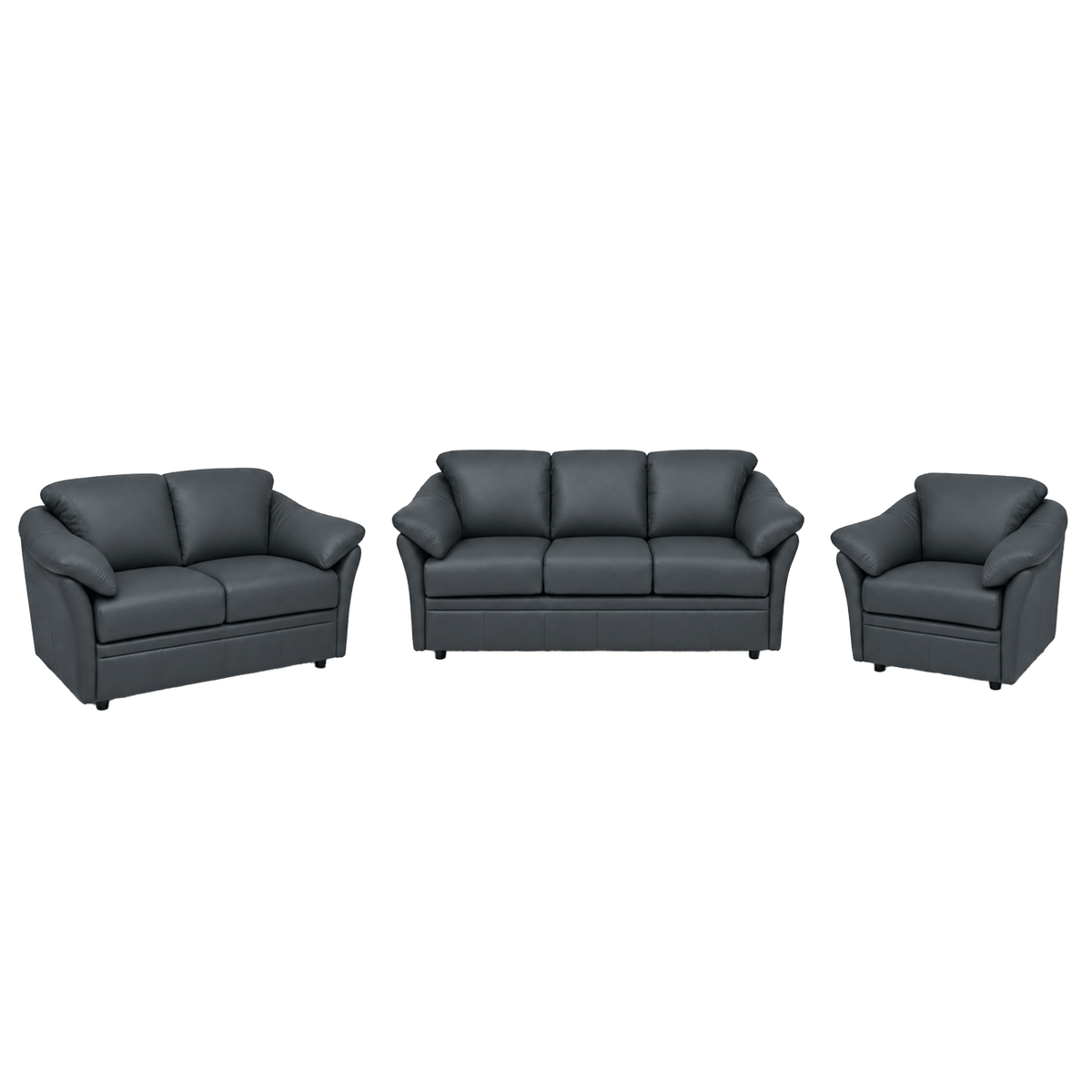 Lyons Leather Sofa, Loveseat & Chair Set - Coja