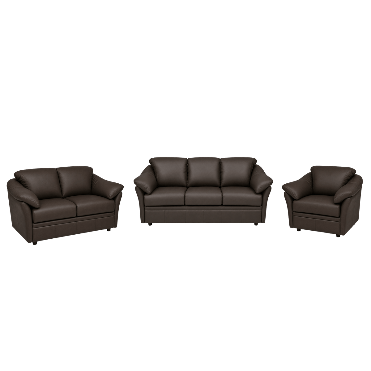 Lyons Leather Sofa, Loveseat & Chair Set - Coja