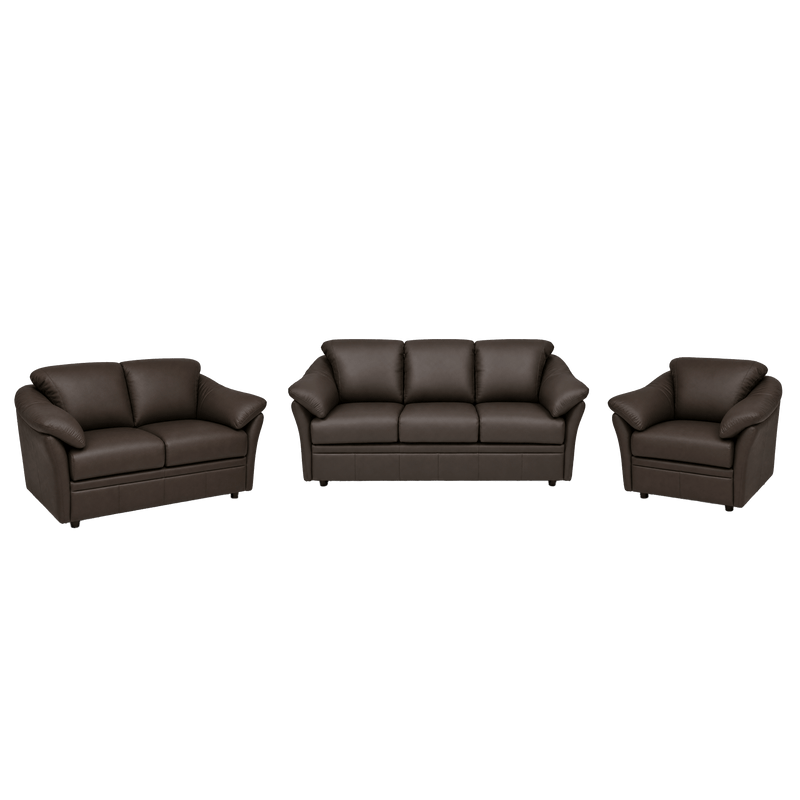 Lyons Leather Sofa, Loveseat & Chair Set - Coja