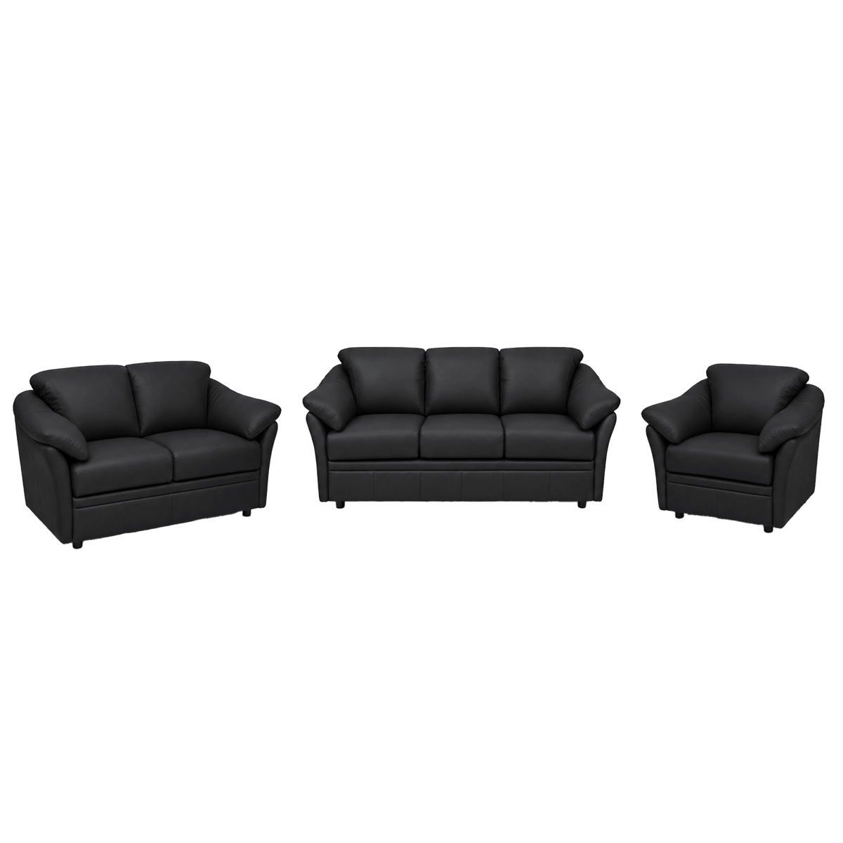 Lyons Leather Sofa, Loveseat & Chair Set - Coja