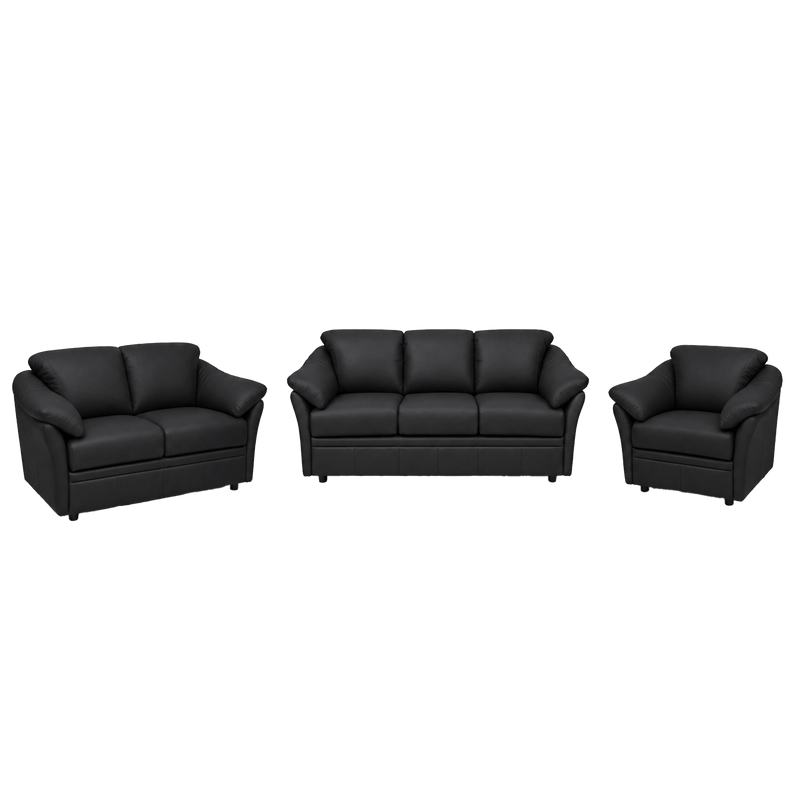 Lyons Leather Sofa, Loveseat & Chair Set - Coja