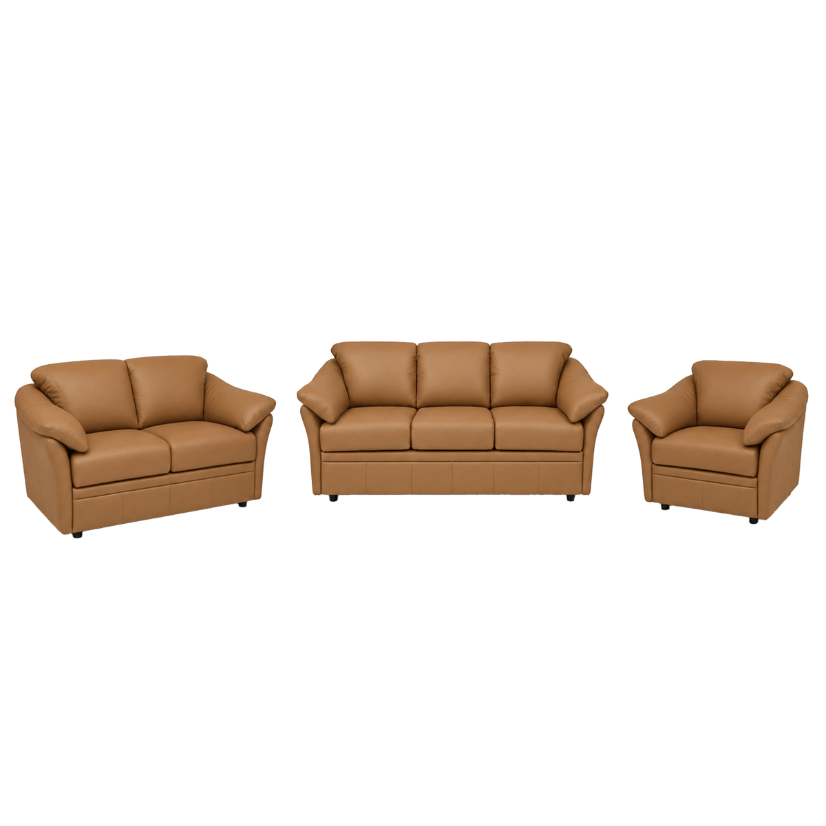 Lyons Leather Sofa, Loveseat & Chair Set - Coja