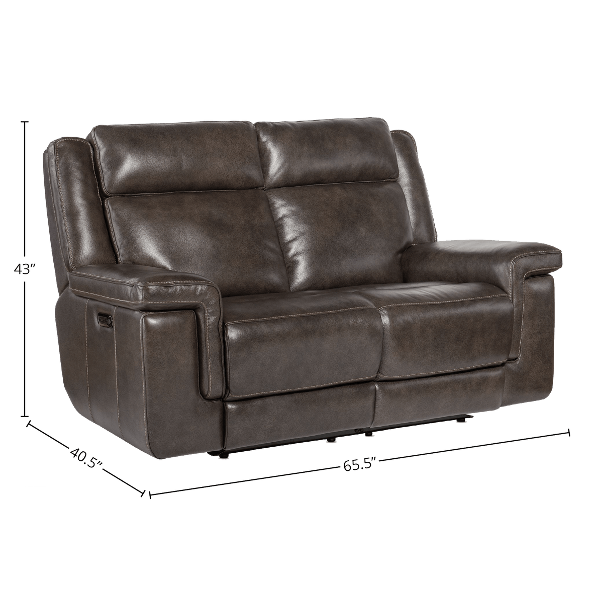 Mayda 65.5&quot; Wide Upholstered Leather Loveseat - Coja